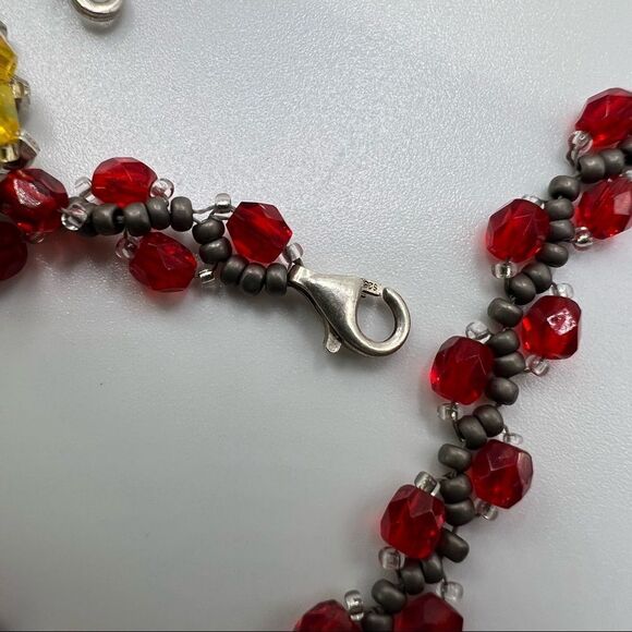 Set of 3 Dainty Crystal-Like Twisted Beaded Bracelets 925 Clasp - Picture 9 of 10